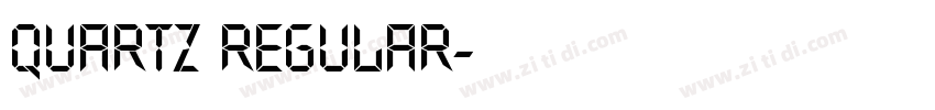 Quartz Regular字体转换